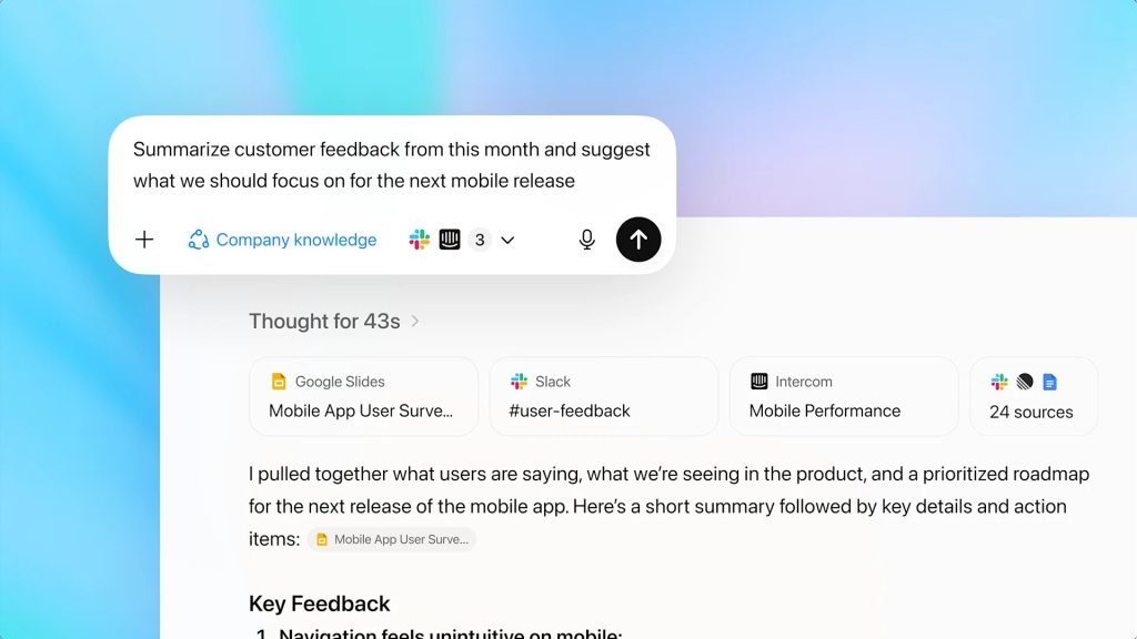 OpenAI将ChatGPT与企业数据相连接以呈现知识